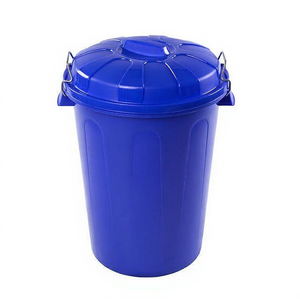 Contenedor de Basura de Plástico Azul de 100L con Tapa para Reciclaje, Uso Interior/Exterior - Product Image 1