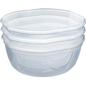 Contenitori Ermetici per Alimenti da 4,7 Qt, Set da 4 con Coperchio a Chiusura Ermetica, Adatti per Microonde e Lavastoviglie, con Guarnizione Rossa Trasparente - Product Image 3