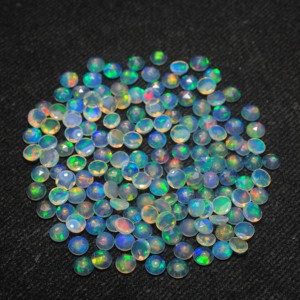 โอปอลเอธิโอเปียทรงกลมขนาด 4 มม. หลายสี แบบเจียระไนรูปดอกกุหลาบ พร้อมแสงสีเปลี่ยนแปลง สำหรับขายส่งอัญมณีทำเครื่องประดับ - Product Image 5