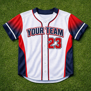 Camiseta de Béisbol Personalizada, Sublimada, para Equipos y Ligas, de Secado Rápido, Transpirable, 100% Poliéster, con Nombre del Jugador Bordado - Product Image 1
