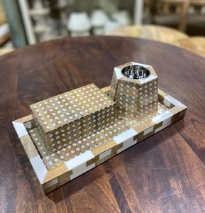 2026 Best Selling Quality Handicrafts Acrylic Tray Mubkhar Box Set Luxury Arabic Bakhoor Incense <b>Burner</b> from india by - Product Image 2