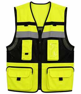 Gilet de sécurité personnalisable pour hommes avec logo sur mesure - Product Image 3