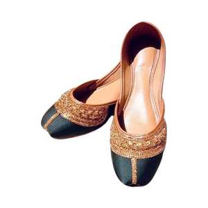 Casual Women Khussa Ethnic Pumps Handmade Pakistani Embroidered Traditional Flats Comfortable Fashion Footwear OEM ODM - Product Image 1