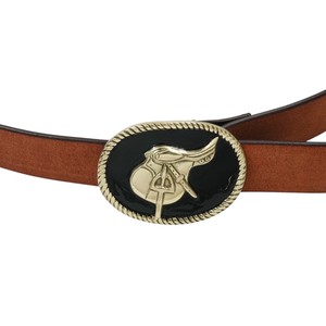 Ceinture en daim avec boucle imitation antique pour femmes et hommes, ceinture de luxe en cuir véritable avec boucle de selle, style européen - Product Image 4