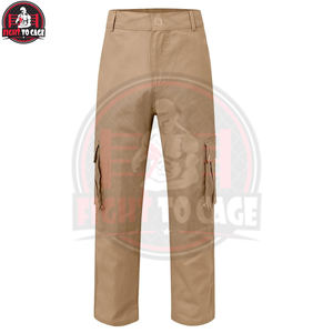 Pantalon cargo à cordon de serrage, coupe droite, multi-poches, couleur unie, décontracté, en toile légère, design unique, pour toutes les saisons - Product Image 4