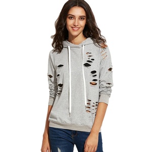 Sweat-shirts d'hiver respirants et déchirés pour hommes - 100% coton, surdimensionnés, écologiques, couleurs et logo personnalisés - Product Image 4