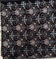 Tissu brodé floral en velours 9000 pour vêtements féminins comme abaya, lahenga, veste longue, koti, veste courte