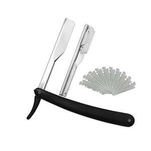 Navajas de Afeitar Rectas de Calidad Premium al por Mayor, Mango de Madera, Hoja de Acero Inoxidable - Reutilizables, Duraderas y Sostenibles para Uso en Barberías - Product Image 1