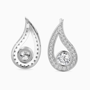 Elegantes Pendientes de Diamantes Cultivados en Laboratorio con Corte Brillante, Oro Blanco Sólido de 18K, Certificados por IGI, Regalo de Lujo para Mujer, Boda, Compromiso - Product Image 4