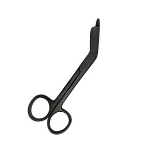 Ciseaux à pansements Lister en acier inoxydable noir avec logo personnalisé, prix de gros, ciseaux médicaux professionnels durables pour infirmières - Product Image 1