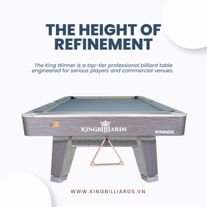Mesa de Billar Premium King Winner de Pizarra 292x164cm Personalizable con Bolsillos de 108mm y 110mm, Goma K55, Proveedor OEM de Vietnam - Product Image 5