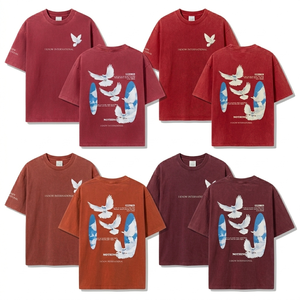 T-shirt noir délavé vintage avec impression graphique personnalisée sur le devant, streetwear, coupe ample, tissu jersey 100% coton, mode masculine, décontracté, été - Product Image 2