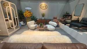 Table basse moderne avec base en bois massif et pieds en marbre décoratifs pour salon, café, salle à manger - Product Image 5