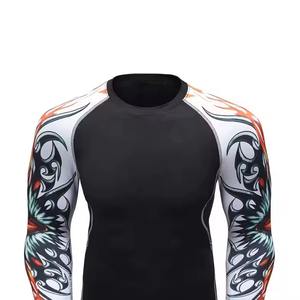 Rash Guards para Jiu Jitsu, Kimono Deportivo Personalizado, Nuevo Rash Guard de Jiu Jitsu BJJ, Rash Guard de Compresión de Manga Larga para Hombre, BJJ No-Gi MMA - Product Image 6