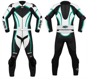 Traje de Carreras Personalizado para Hombre en Cuero Vacuno/Canguro, Mono de Una Pieza con Armadura de Nivel 2 CE, Hecho a Medida, Protección OEM - Product Image 1