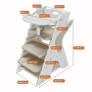 Silla de Comedor Multifuncional de Altura Ajustable, Silla Alta para Comer y Alimentar, Torre para Niños Pequeños, Uso Cinco en Uno - Product Image 2