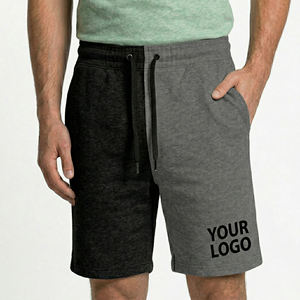 Shorts de sport et de fitness personnalisés pour hommes, en gros, 100 % polyester, couleur unie, respirants, séchage rapide, grandes tailles, pour la course à pied - Product Image 6