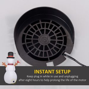 Pupazzo di Neve Gonfiabile da 2,4 Metri per Decorazioni Natalizie da Esterno con Luci LED Colorate Rotanti per la Stagione Festiva - Product Image 6