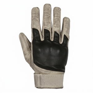 Guantes de cuero para motocicleta con cierre de gancho y bucle, antideslizantes, para hombre, guantes de verano para motociclismo. - Product Image 2