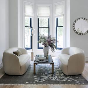 Espejo artesanal con incrustaciones de hueso azul y diseño de rayos de sol |   Espejo de Lujo |   Muebles para Sala de Estar - Product Image 4