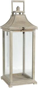 Farol de madera y vidrio de gran venta con acabado en madera natural y blanca, faroles de madera para velas para decoración exterior del hogar, personalizados - Product Image 5