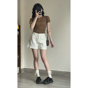 Conjunto de Shorts de Alta Calidad para Mujer, Transpirables, 100% Algodón, Cintura Alta, Pantalones Casuales, Ropa de Negocios, Servicio ODM, Vietnam - Product Image 3