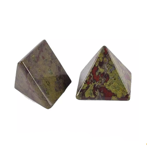 Pyramide de cristal de haute qualité en jaspe Dragon Bloodstone, pierre naturelle, pierre précieuse, pyramide de cristal de guérison - Product Image 2