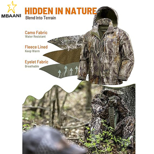 <b>Camo</b> Hunting <b>Jackets</b> for Men, Warm Fleece Lined Hunting <b>Jacket</b> with Hood, Quiet Water Resistant Hunting Clothes - Product Image 2