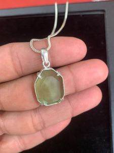 Collier Bohème en Verre Taillé pour Femme, Pendentif Fait Main en Argent Allemand avec Pierre Précieuse, Bijoux pour Femme - Product Image 1