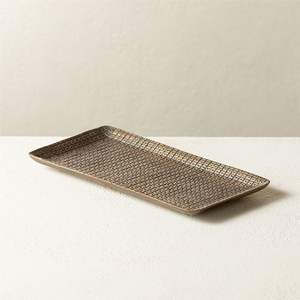 Bandeja de Servicio de Metal Tradicional Hecha a Mano con Grabados Artísticos para Decoración Festiva del Hogar y Presentación en Restaurantes de Hoteles - Product Image 3