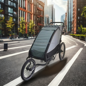 Remolque para Bicicleta para Mascotas Grandes, con Marco de Aleación de Aluminio, Suspensión Independiente, Tela Resistente al Agua 600D, para Aventuras al Aire Libre - Product Image 1