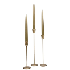 Porte-bougies coniques en métal doré, bougeoirs de luxe en laiton, centre de table élégant et moderne pour mariage, fête et décoration intérieure - Product Image 1