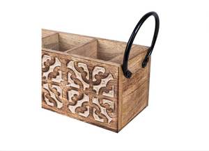 Rustic Wooden Spoon Holder, Engraved <b>Kitchen</b> Organizer - Product Image 2
