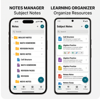 Application de planification d'études RoyalCraft : Gestion des examens, suivi des études, notes, organisateur d'apprentissage. Stock disponible pour iOS, Linux, Mac.