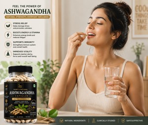 Cápsulas de Ashwagandha de Primera Calidad, las Más Vendidas, en Polvo de Raíz de Ashwagandha, Veganas, para Hombres y Mujeres, Apoyo para la Energía y la Resistencia - Product Image 5