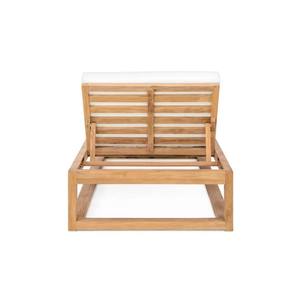 Sillón de Exterior de Diseño con Estructura de Teca Sólida y Función Reclinable - Product Image 4