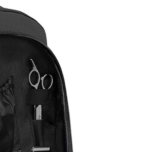 Sac à dos portable de grande capacité pour barbier et cosmétiques, rangement extérieur pour coiffeur avec 2 plateaux, trousse de maquillage en nylon - Product Image 6