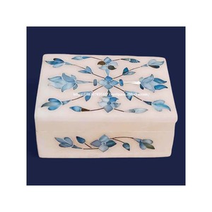 Caja con incrustaciones de mármol hecha a mano de la mejor calidad superior con madreperla MOP uso artístico para regalo de negocios artículo de embalaje - Product Image 1