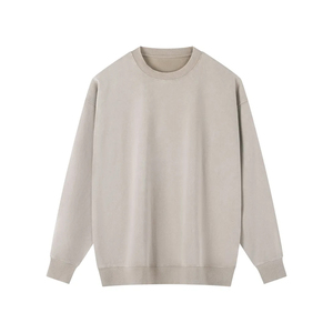 Sweat-shirt unisexe délavé à l'acide, coupe oversize, col rond, style streetwear, fabrication OEM - Product Image 6