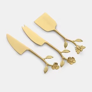 ชุดมีดชีสสุดหรู สแตนเลสสตีล อุปกรณ์ตัดชีส อุปกรณ์เสริมสำหรับเสิร์ฟอาหารในครัว ชุดอุปกรณ์บนโต๊ะอาหาร - Product Image 2