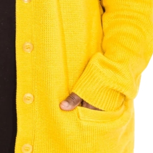 Cárdigan Triple Dorado para Mujer, Elegante Suéter de Punto con Botones al Frente, Manga Larga, Informal, a la Moda, Prenda Superior para Mujer, Ropa Personalizada - Product Image 4