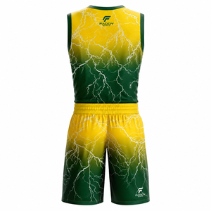 Uniforme de basket-ball personnalisé par sublimation, respirant, ensemble maillot et short de basket-ball pour hommes, vêtements de sport professionnels pour équipe, tenue d'entraînement - Product Image 2