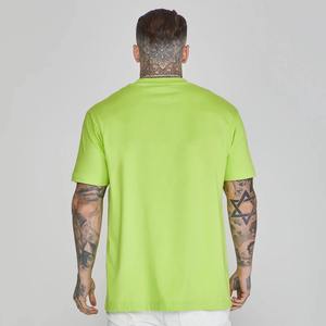 180GSM 100% Cotton Unisex T-Shirt Plain O-Neck Solid Design Streetwear Soccer Top Front Graphic Custom Neon Green T Shirt Street - Product Image 3