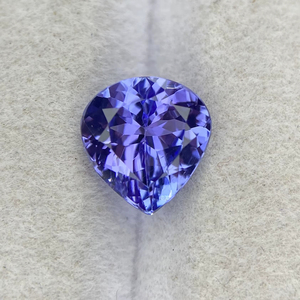 Tanzanite naturelle certifiée, taille cœur, pierre précieuse non montée, avec une couleur et un éclat excellents, Zoisite naturelle, 1,51 carat, clarté œil de chat - Product Image 1