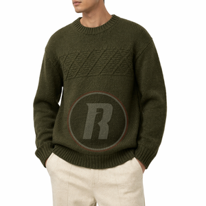 Pull en tricot classique pour homme, mélange de coton, pull chaud et confortable, vêtements d'hiver, tenue décontractée pour tous les jours, pull en tricot tendance - Product Image 4