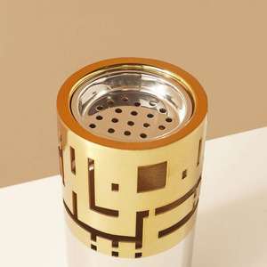 Quemador de Incienso Árabe de Metal de Lujo, Mabkhara, Quemador de Carbón para Oud con Caligrafía Islámica, Decorativo, Fragancia para el Hogar - Product Image 4