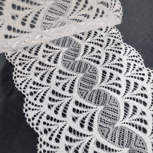 Cinta Elástica de Encaje Geométrico Festoneado de Nylon y Spandex de 13.5cm, Banda de Encaje Elástica de Punto por Urdimbre para Lencería y Sujetadores - Product Image 2