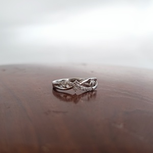 Anillos de Plata de Ley con Diamantes y Piedras Preciosas, Diseño Geométrico Trenzado, Románticos, para Mujer, Regalo para Fiesta de Compromiso, Uso Diario - Product Image 2