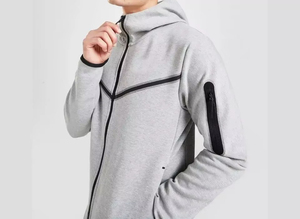 Vente en gros personnalisée – Nouveauté, Meilleure vente, Haute qualité – Blouson zippé doublé polaire anti-boulochage écologique pour homme - Product Image 3