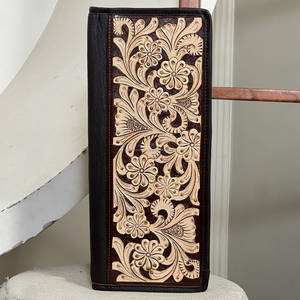 Nuevo Estuche para Joyas de Cuero Vacuno Repujado, Estuche de Viaje de Cuero Vacuno Genuino con Terciopelo, Organizador de Joyas para Mujer - Product Image 3